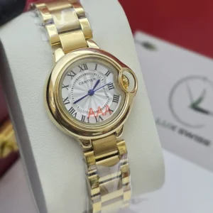ساعة كارتير بالون نسائي ذهبي